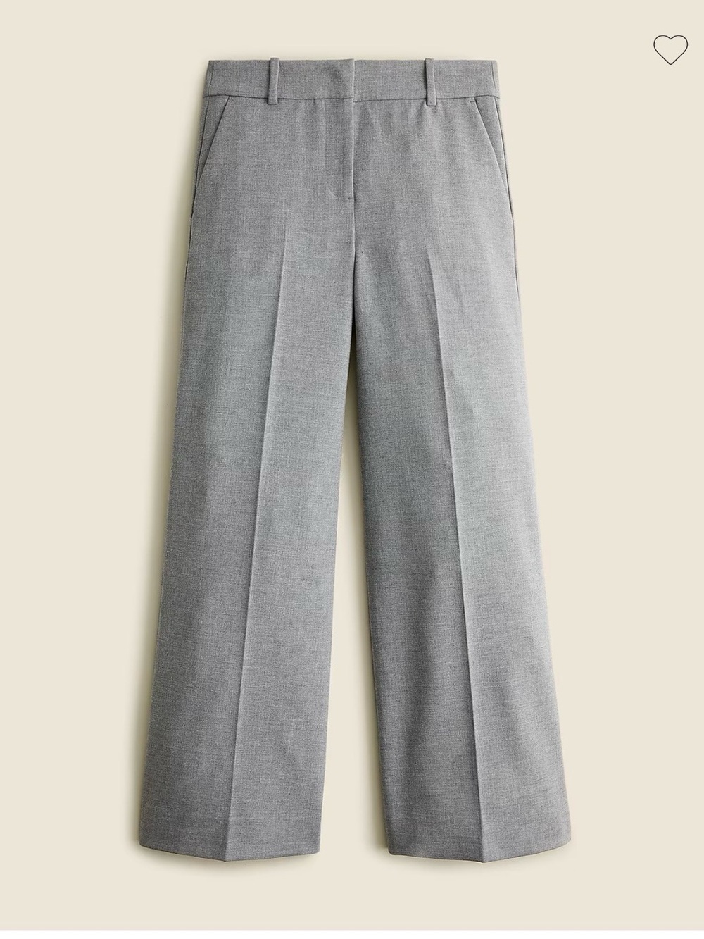 J. Crew Wide-Leg Dress Pants in Light Gray